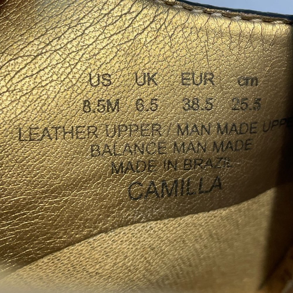 Sam Edelman 'Camilla' Platform Wedge Sandals Black Leather US 8.5M - Picture 8 of 8